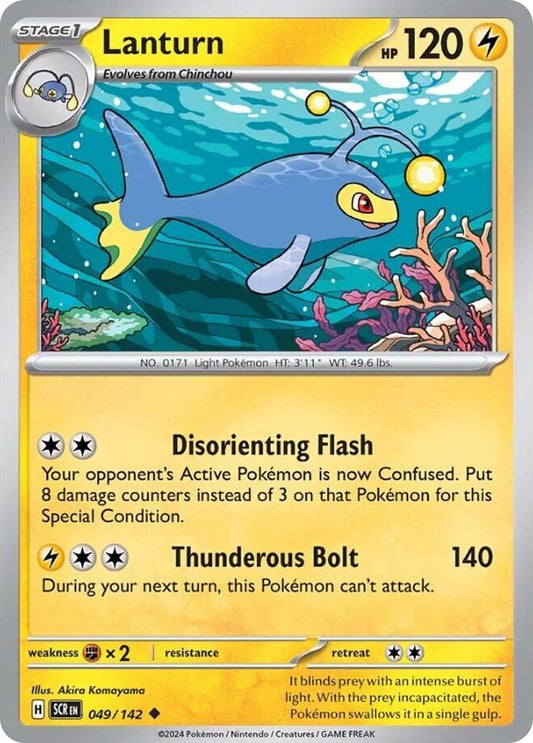 Lanturn 49/142 Stellar Crown Pokemon UC NM