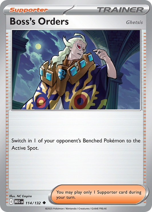 Boss's Orders 114/132 Mega Evolution Pokemon UC NM