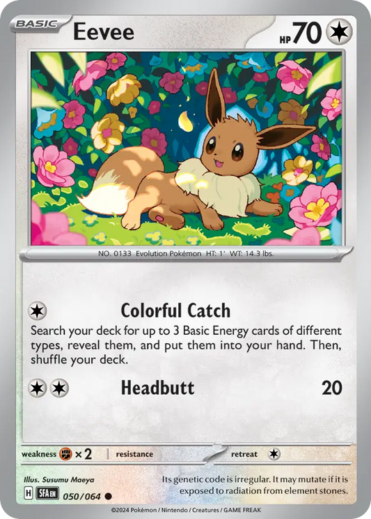 Eevee 050/064 Shrouded Fable Pokemon C Reverse Holo NM