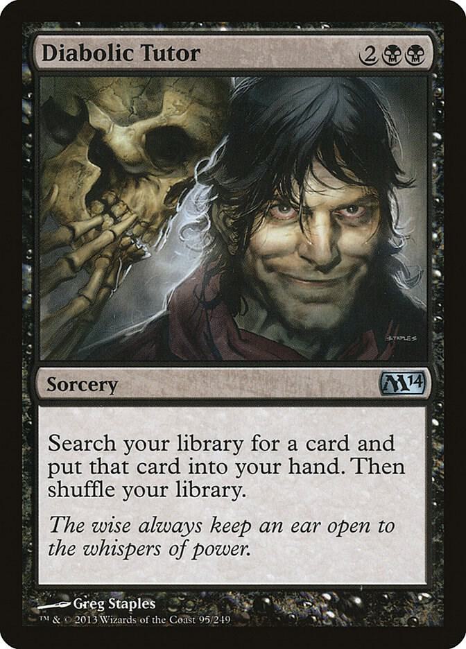 Diabolic Tutor 95 Magic 2014 (M14) MTG UC LP