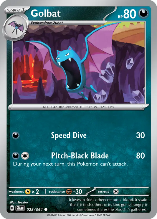 Golbat 028/064 Shrouded Fable Pokemon C NM