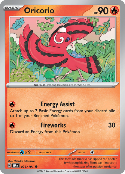 Oricorio 026/191 Surging Sparks Pokemon C NM