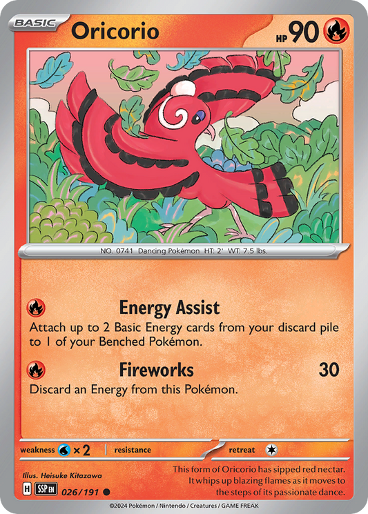 Oricorio 026/191 Surging Sparks Pokemon C NM