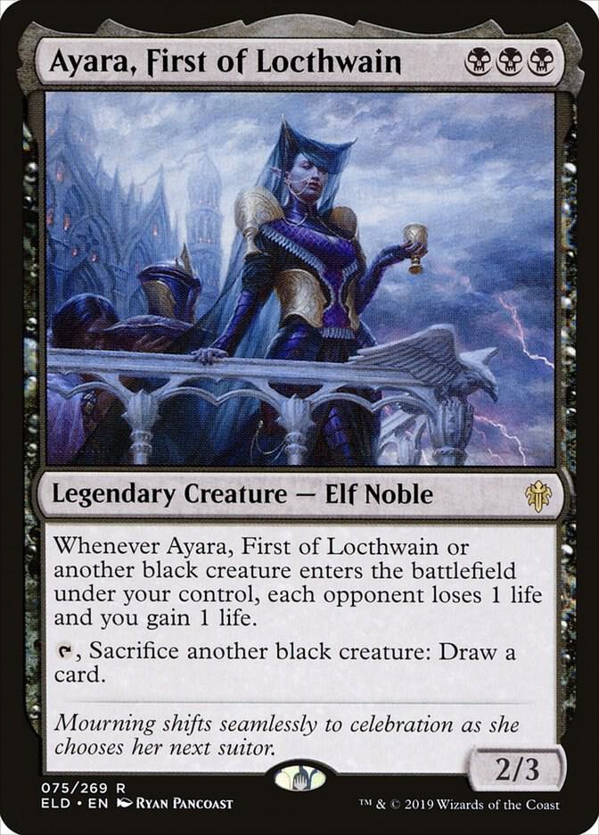 Ayara, First of Locthwain 75 Throne of Eldraine MTG R NM