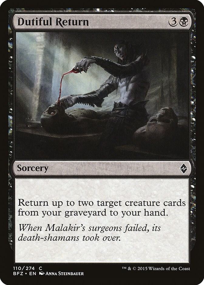 Dutiful Return 110 Battle for Zendikar MTG C LP