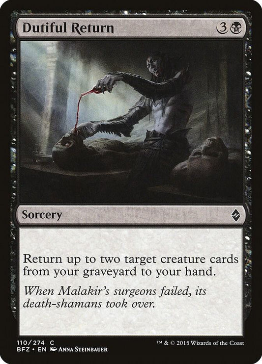 Dutiful Return 110 Battle for Zendikar MTG C LP