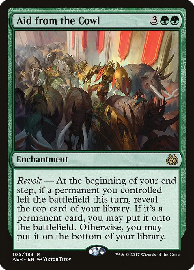 Aid from the Cowl 105 Aether Revolt MTG R NM