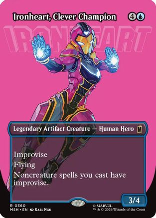 Ironheart, Clever Champion (Borderless) 360 Marvel Super Heroes MTG R Foil NM