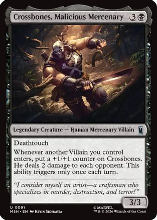 Crossbones, Malicious Mercenary 91 Marvel Super Heroes MTG UC NM