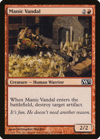 Manic Vandal 151 Magic 2012 (M12) MTG C NM