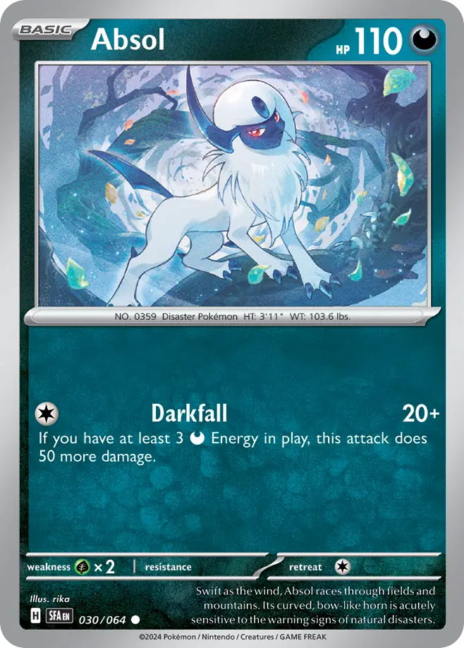 Absol 030/064 Shrouded Fable Pokemon C NM