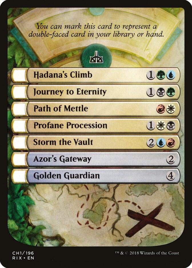 Checklist Card - Rivals of Ixalan CH1 Rivals of Ixalan MTG Token NM