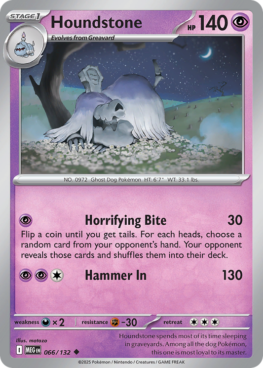 Houndstone 066/132 Mega Evolution Pokemon UC NM