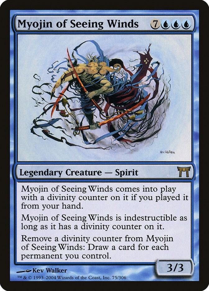 Myojin of Seeing Winds 75 Champions of Kamigawa MTG R LP