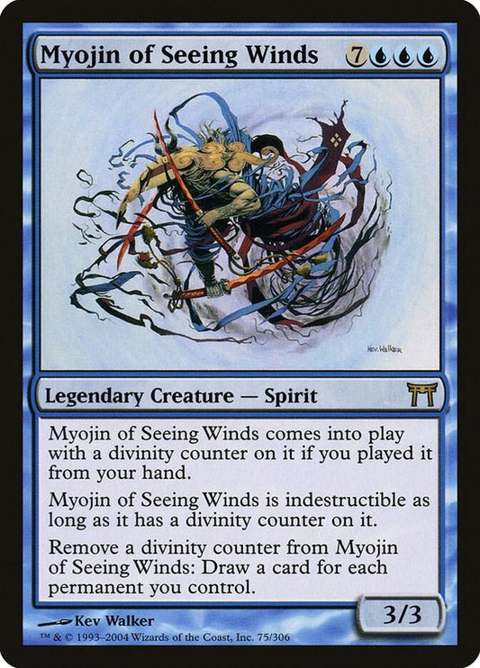 Myojin of Seeing Winds 75 Champions of Kamigawa MTG R LP