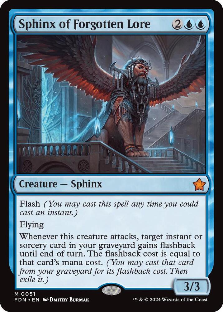 Sphinx of Forgotten Lore 51 Foundations MTG Mythic NM