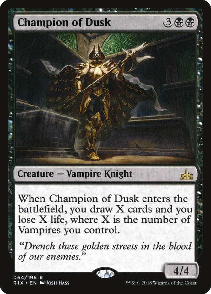 Champion of Dusk 64 Rivals of Ixalan MTG R NM