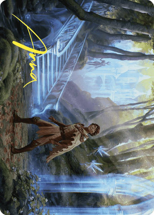 Into the Fae Court Art Card Gold-Stamped Signature 7 Wilds of Eldraine MTG NM