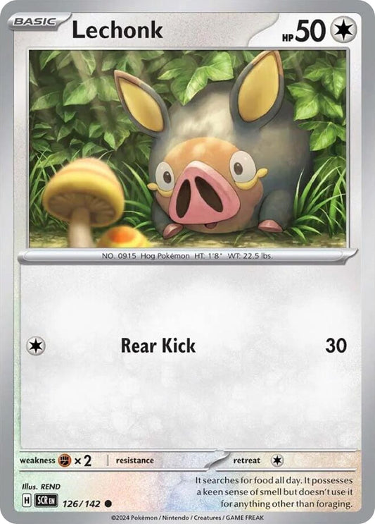 Lechonk 126/142 Stellar Crown Pokemon C NM