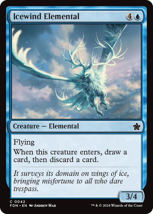 Icewind Elemental 42 Foundations MTG C NM