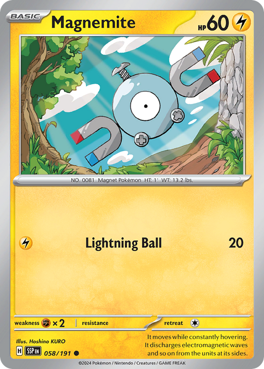 Magnemite 058/191 Surging Sparks Pokemon C NM