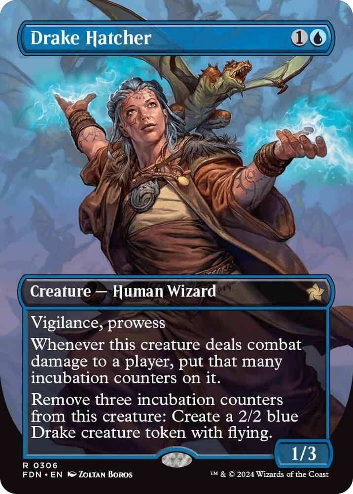 Drake Hatcher (Borderless) 306 Foundations MTG R NM