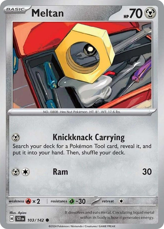 Meltan 103/142 Stellar Crown Pokemon C NM