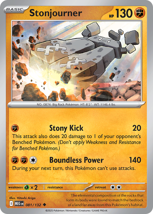 Stonjourner 081/132 Mega Evolution Pokemon UC NM