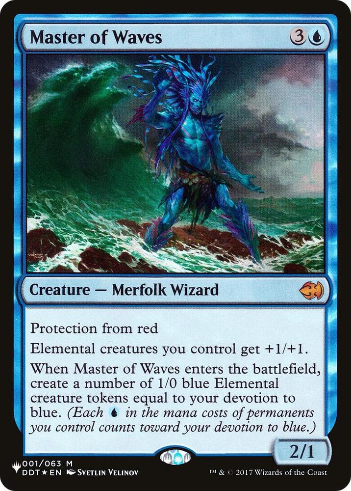 Master of Waves 001/063 The List Reprints MTG Mythic NM