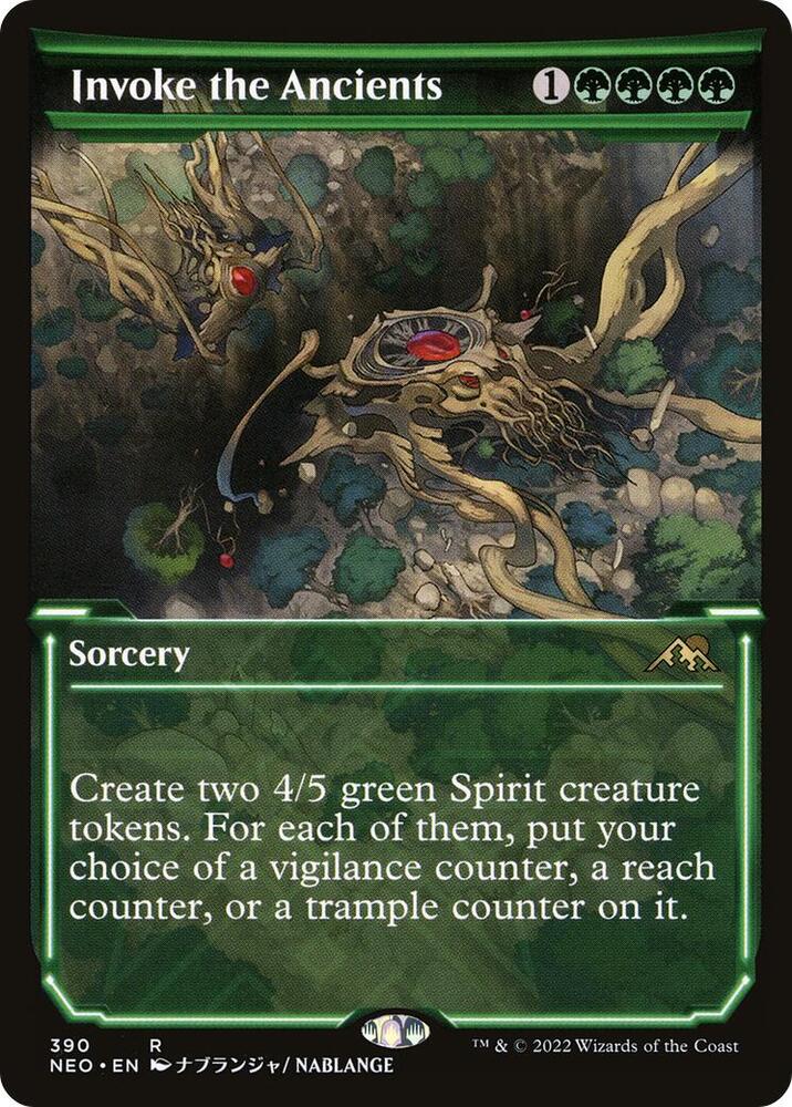 Invoke the Ancients (Showcase) 390 Kamigawa: Neon Dynasty MTG R NM