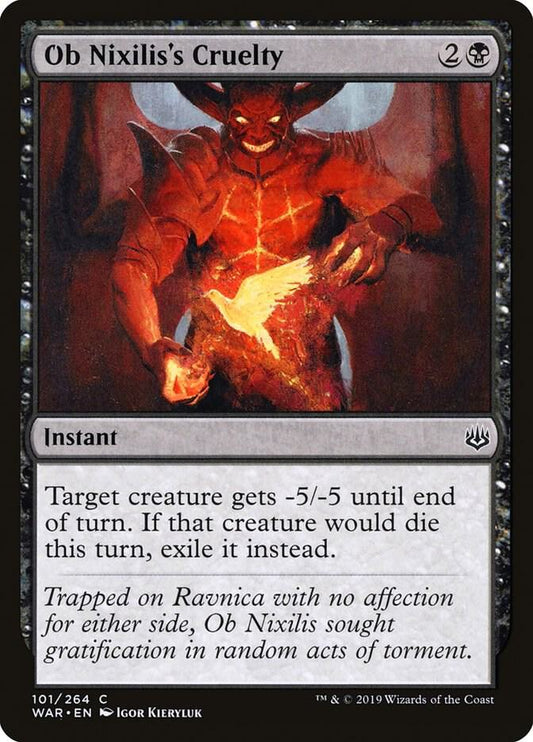 Ob Nixilis's Cruelty 101 War of the Spark MTG C NM