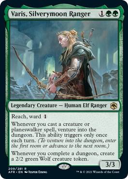 Varis, Silverymoon Ranger 209 Adventures in the Forgotten Realms MTG R NM