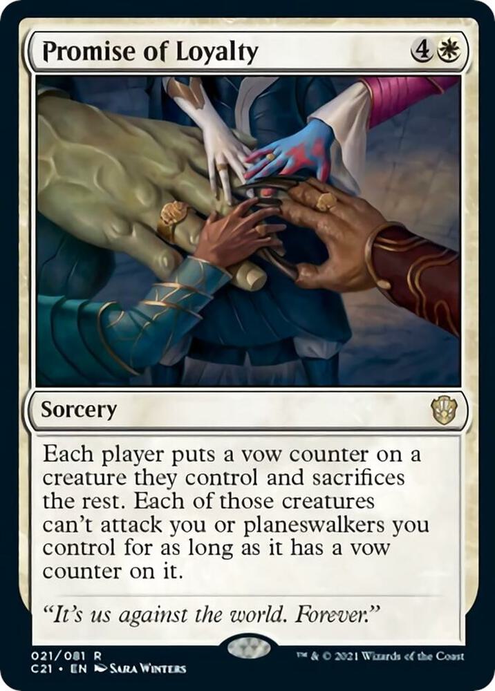 Promise of Loyalty 21 Commander 2021 MTG R NM