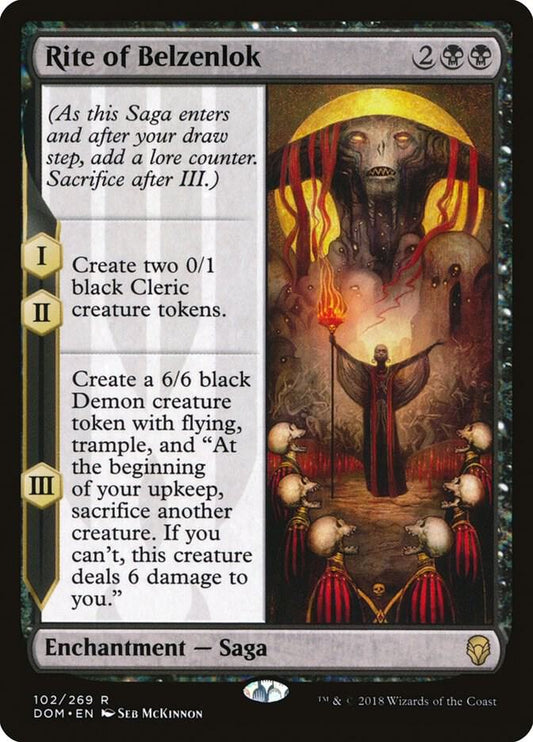 Rite of Belzenlok 102 Dominaria MTG R NM