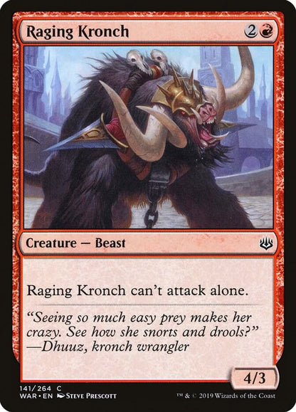 Raging Kronch 141 War of the Spark MTG C NM