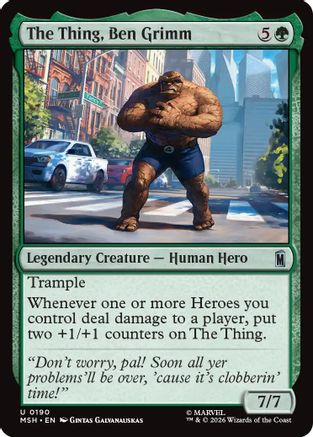 The Thing, Ben Grimm 190 Marvel Super Heroes MTG UC Foil NM