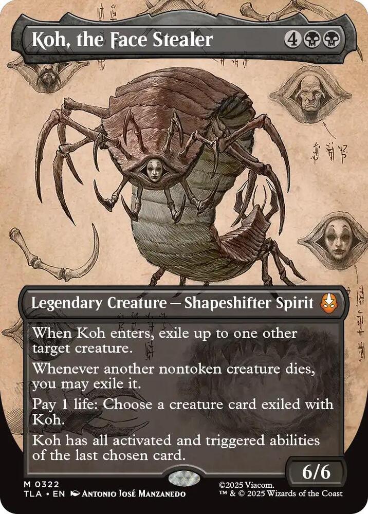Koh, the Face Stealer (Borderless) 322 Avatar: The Last Airbender MTG Mythic NM