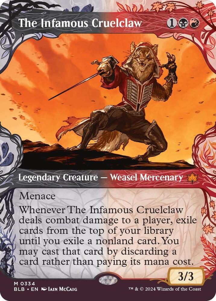The Infamous Cruelclaw (Showcase) 334 Bloomburrow MTG Mythic NM