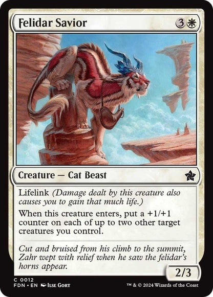 Felidar Savior 12 Foundations MTG C Foil NM